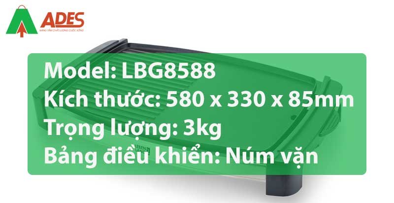 Thong so ky thuat cua bep nuong dien Lebenlang LBG8588